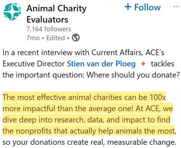 LinkedIn Post from ACE